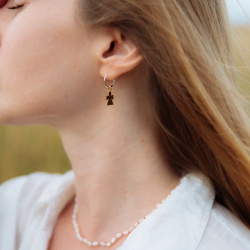 MS. MARBLE серьга Angel позолота