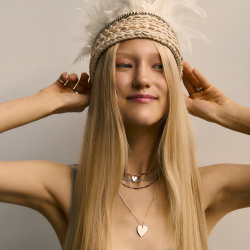 URBAN ISLAND чокер с подвеской-сердцем Forget Me Not разноцветный