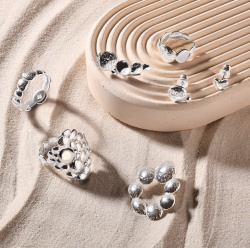 INFANTA Моносерьга-пусет маленький Sasso Галька серебро