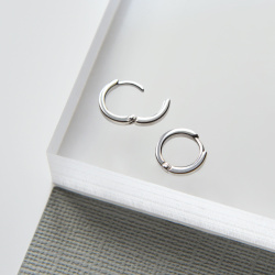 INFANTA Серьги круглые Base 8 на 8 серебро
