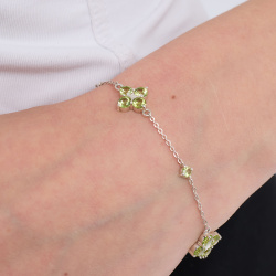 INFANTA Браслет Principessa Quadrifoglio с хризолитами