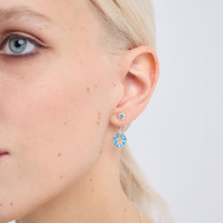 INFANTA Пусеты круглые Principessa Cerchio с топазами в серебре