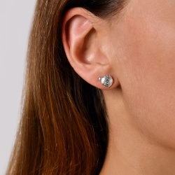 INFANTA Моносерьга-пусет маленький Sasso Галька серебро