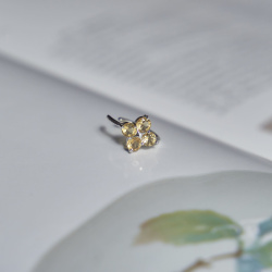 INFANTA Кафф с камнями Quadrifoglio цитрин в серебре