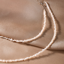 MS. MARBLE Чокер с жемчугом серебро